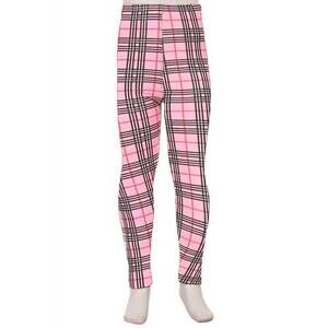 NEW LOVE IT valentine's kids plaid leggings in pink